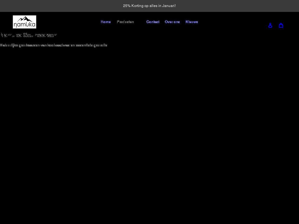 namuka.com shopify website screenshot