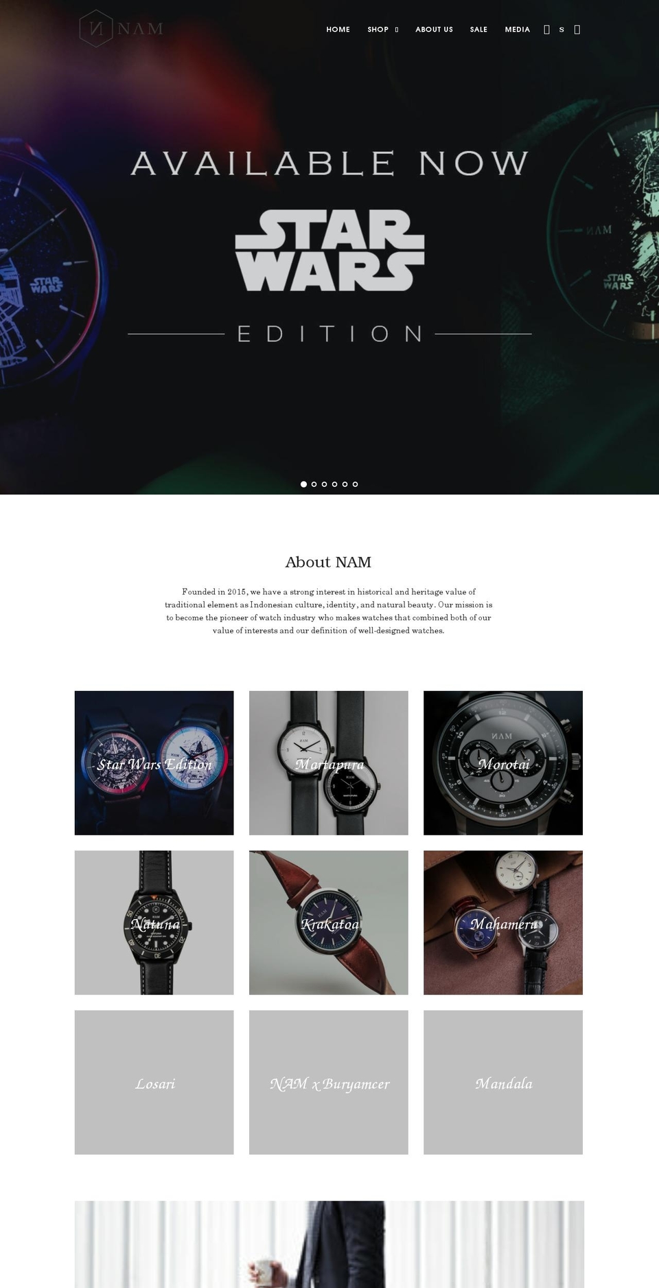 namwatches.co shopify website screenshot