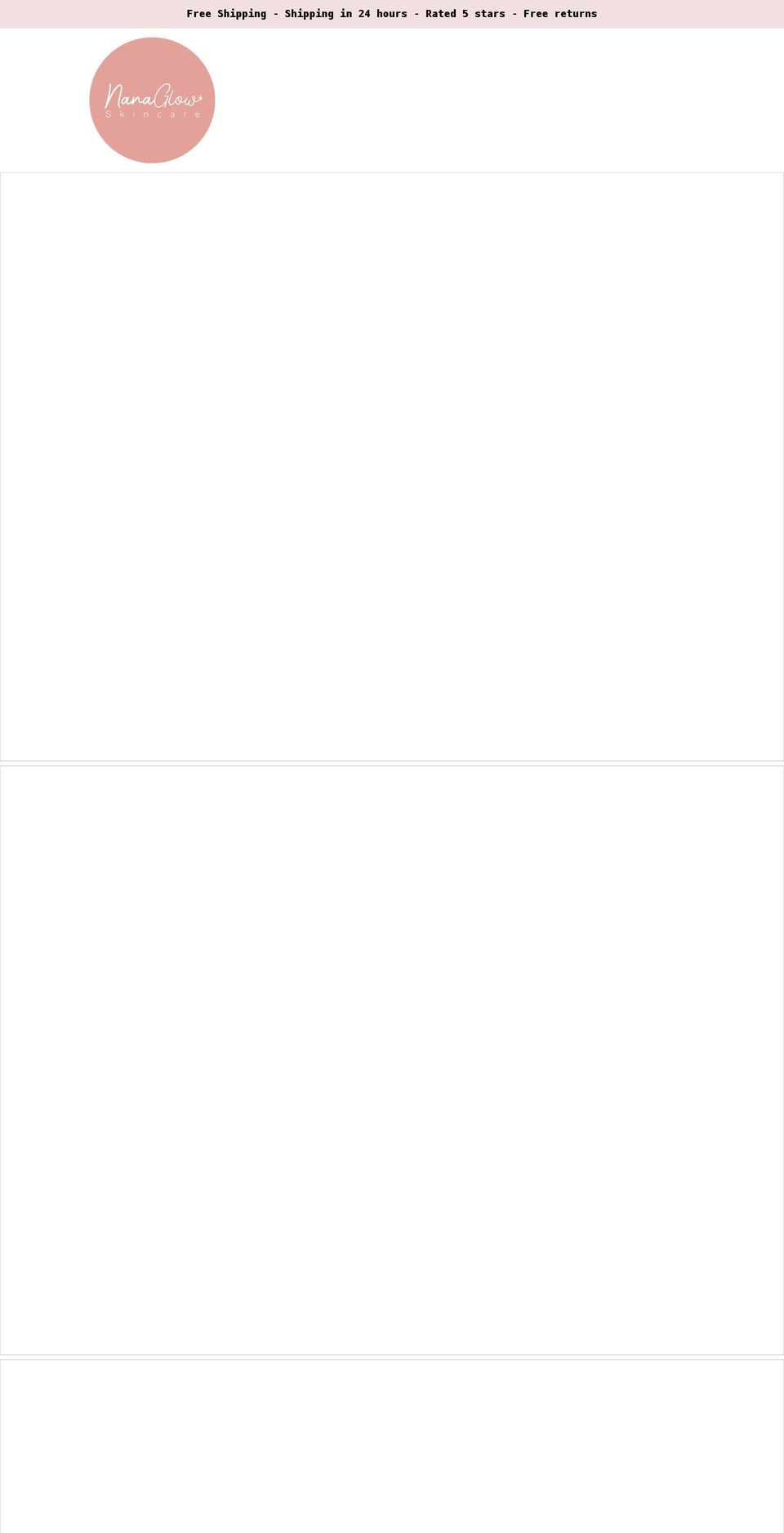 nanaglow.com shopify website screenshot
