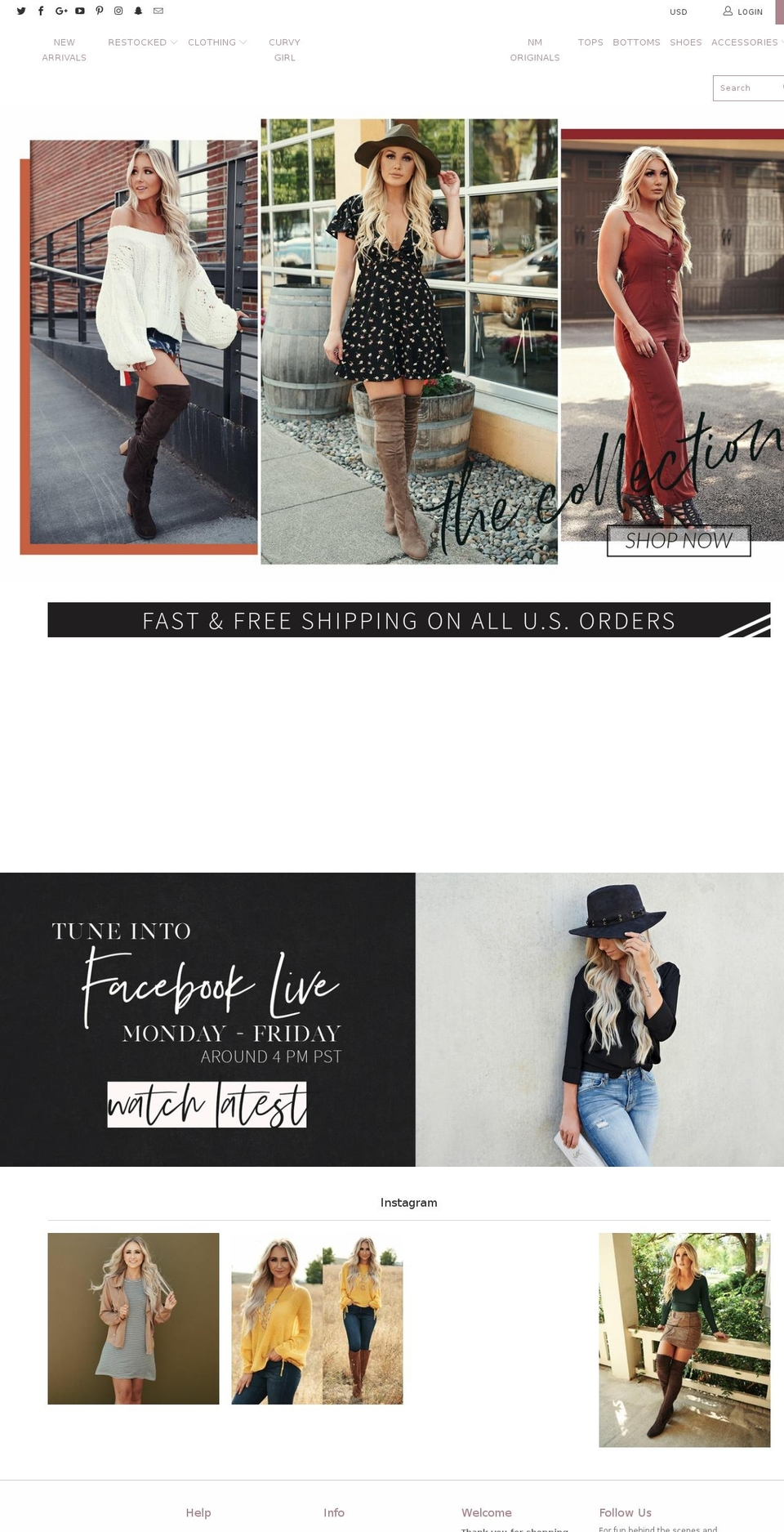nanamacsboutique.com — Shopify storefront screenshot