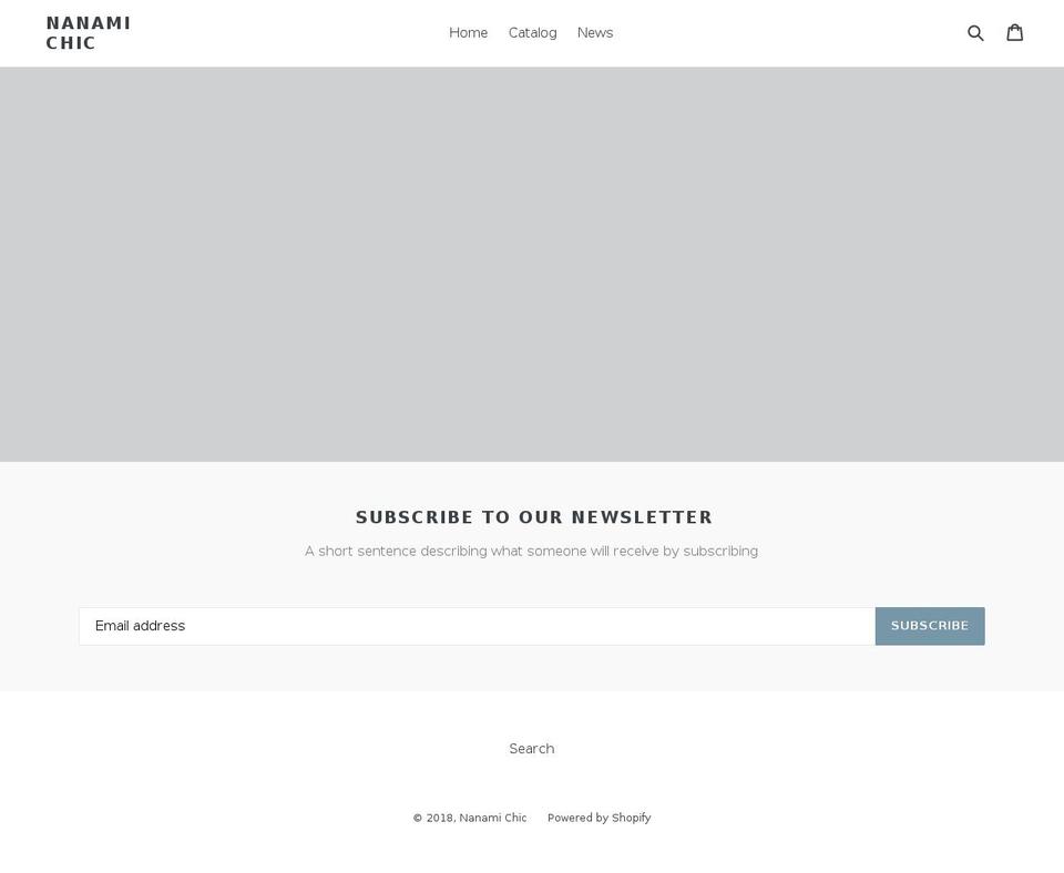 nanamichic.com — Shopify storefront screenshot