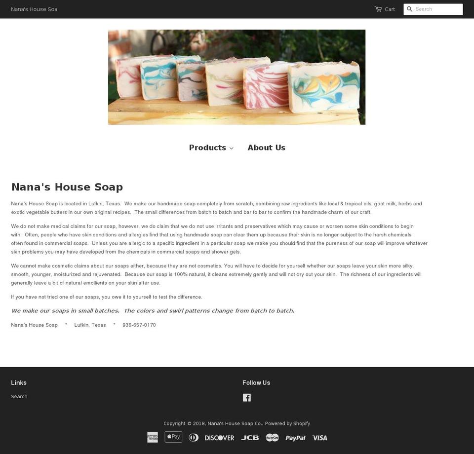nanashousesoap.com — Shopify storefront screenshot
