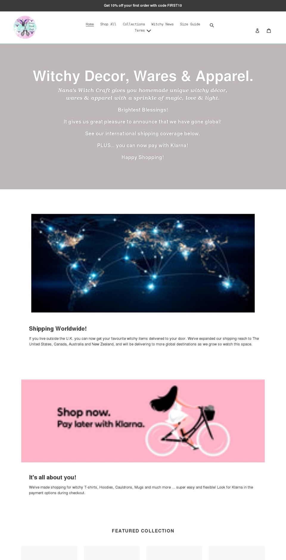 nanaswitchcraft.co.uk shopify website screenshot