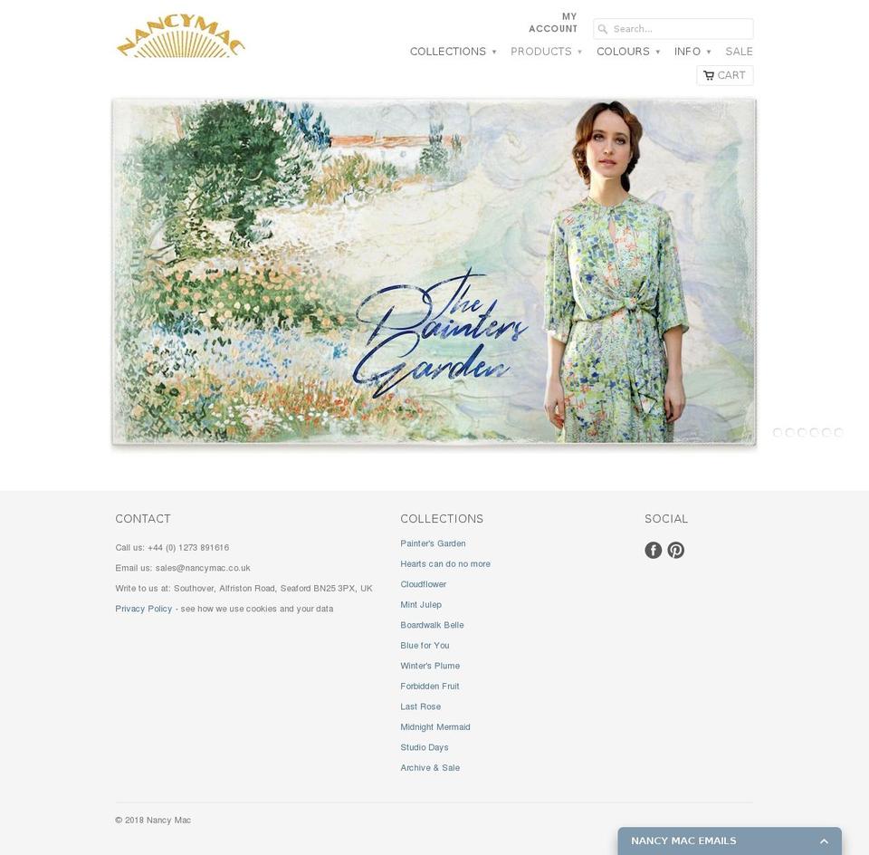 nancy-mac.com — Shopify storefront screenshot