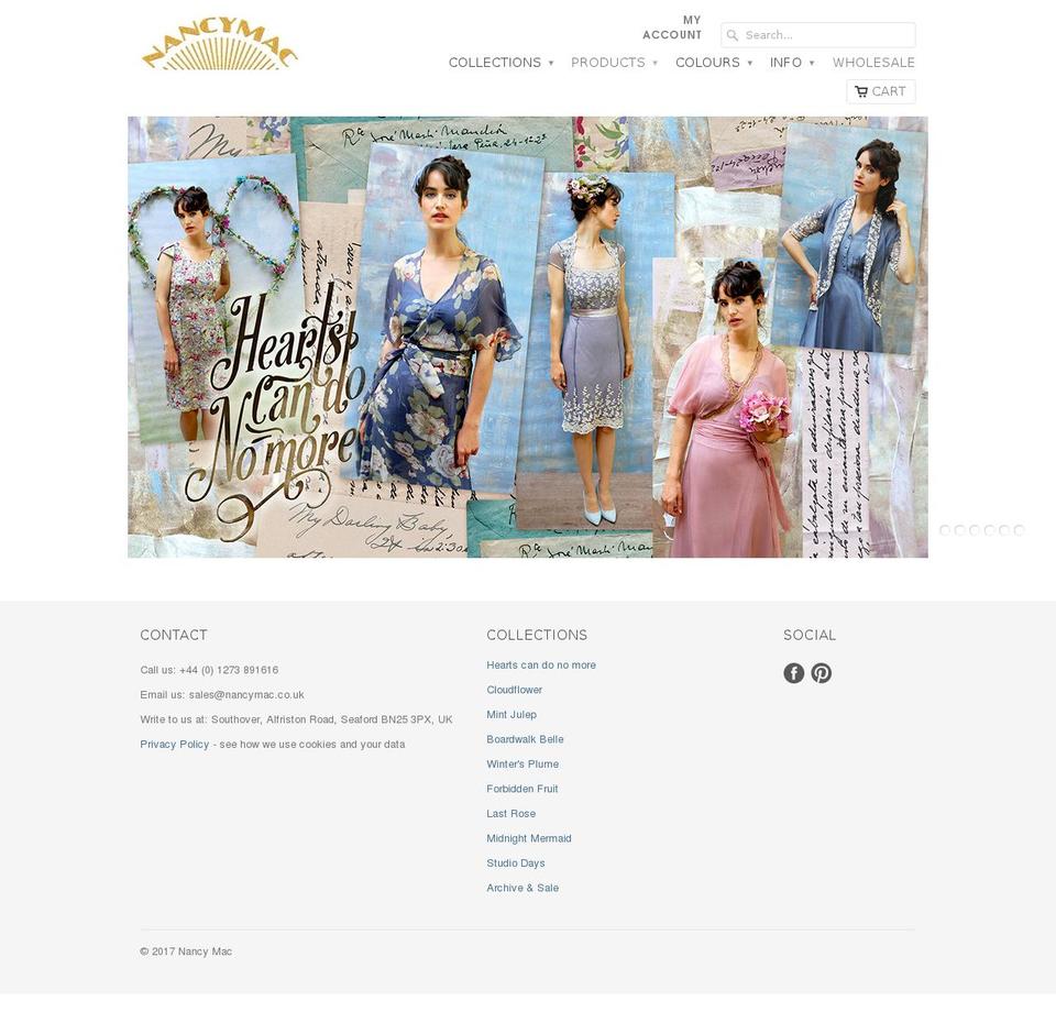 nancymac.us shopify website screenshot