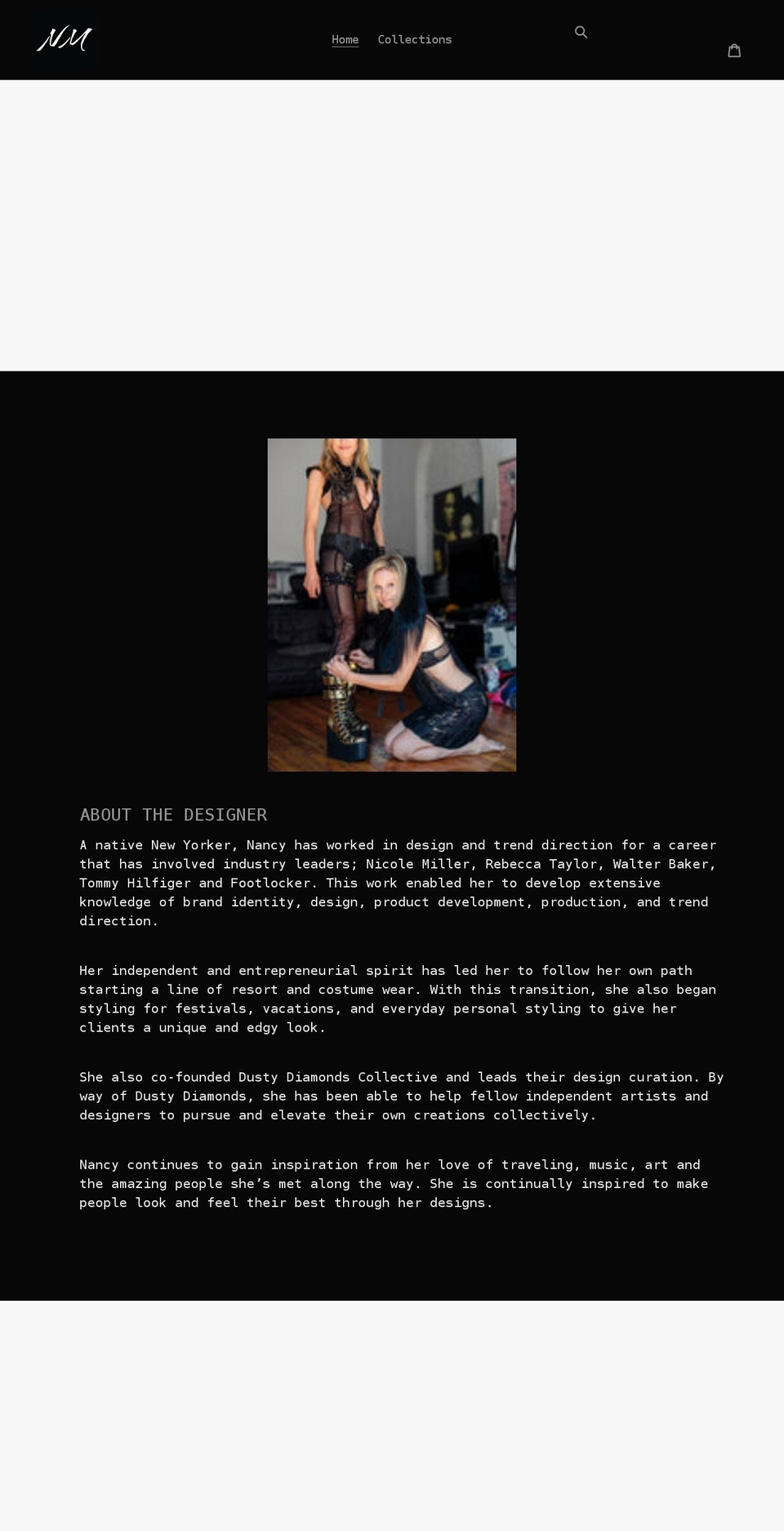 nancymarcusdesigns.com shopify website screenshot