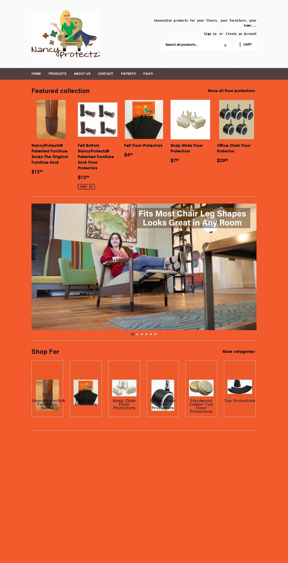 nancyprotectz.com shopify website screenshot
