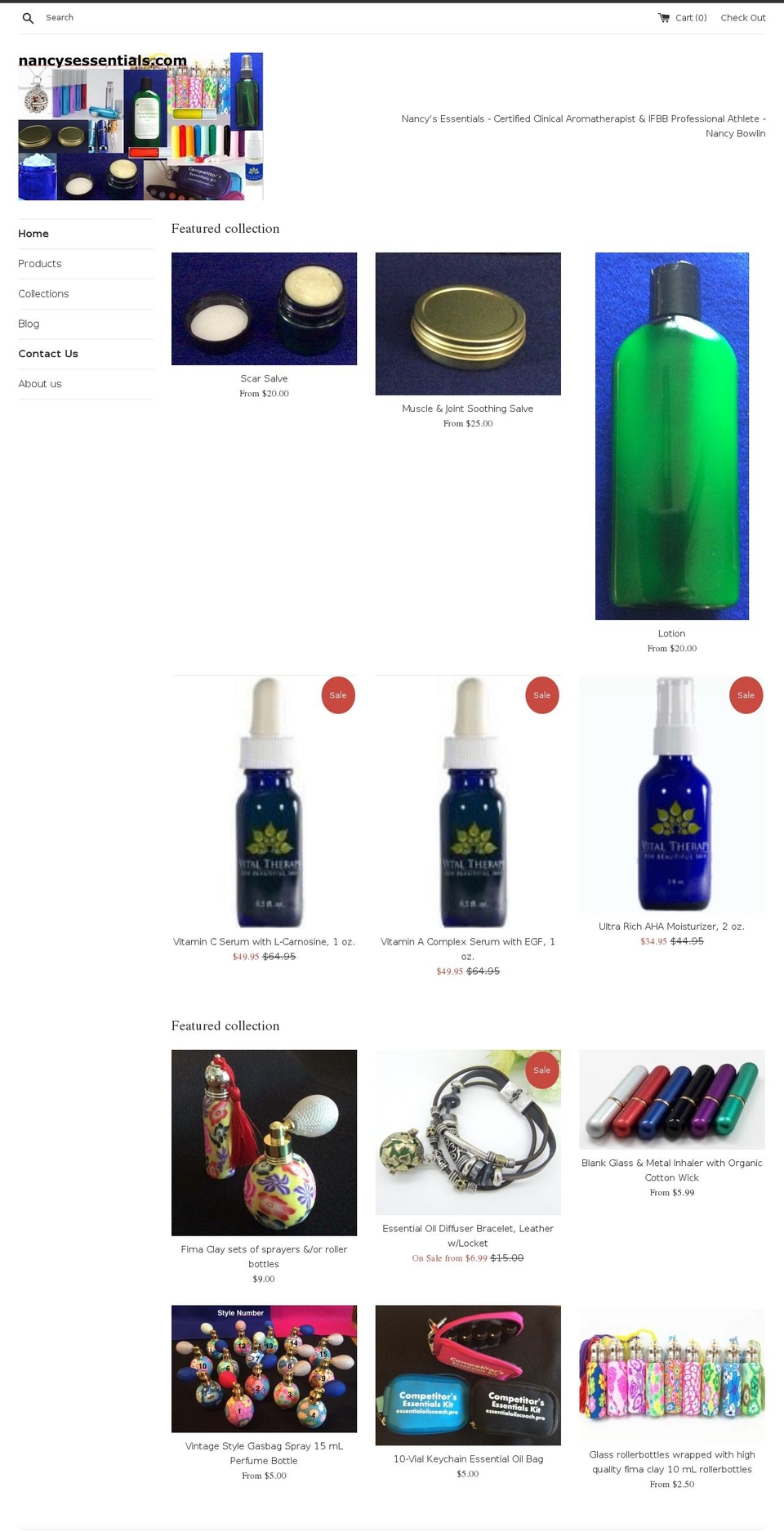 nancysessentials.com shopify website screenshot
