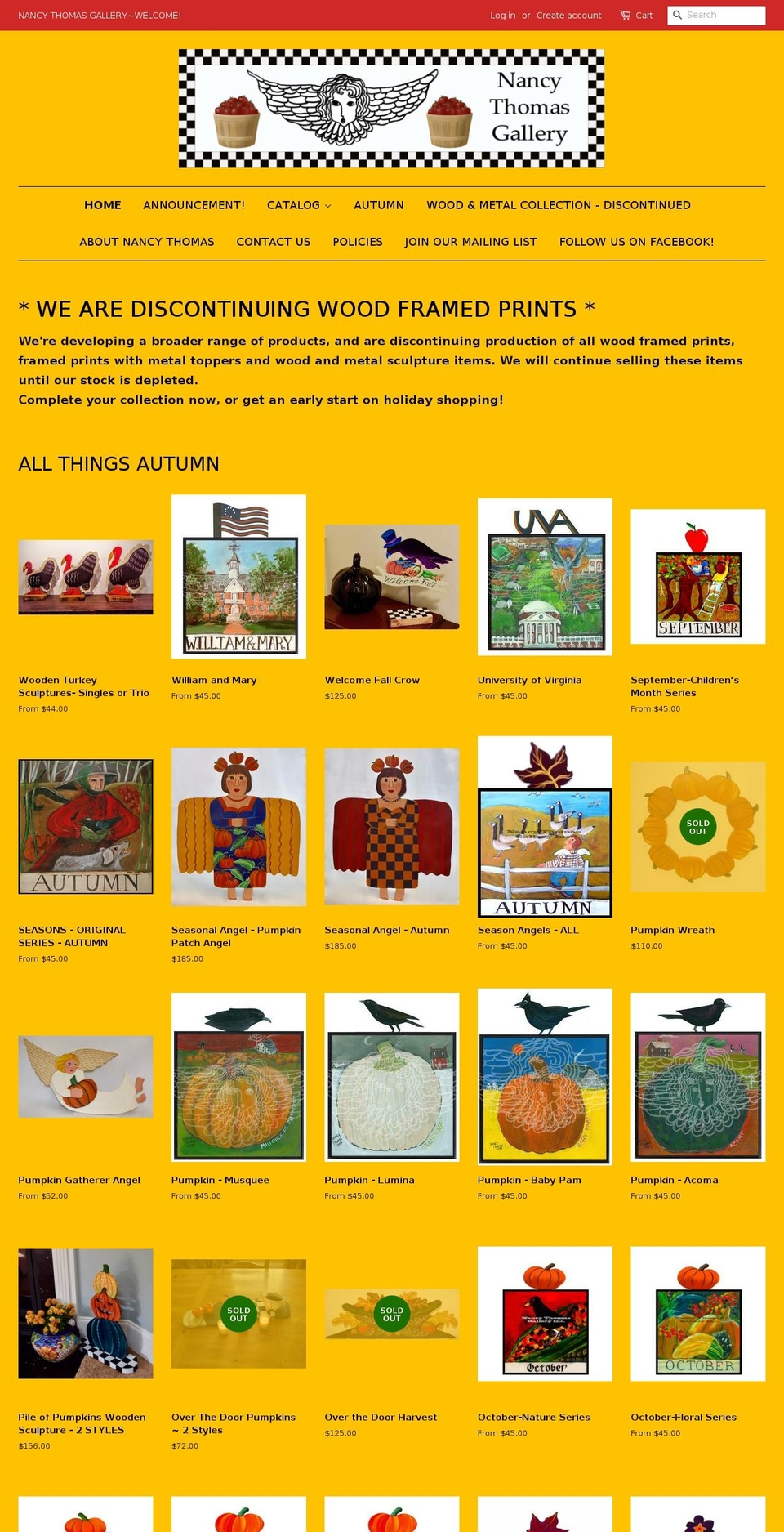 nancythomas.com — Shopify storefront screenshot