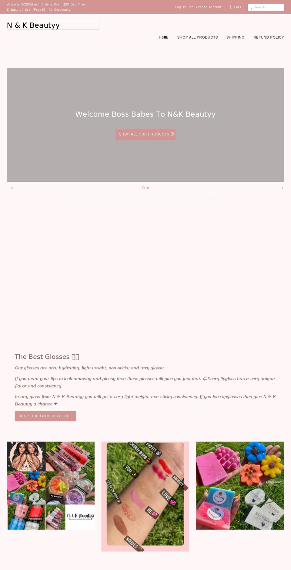 nandkbeautyy.com shopify website screenshot