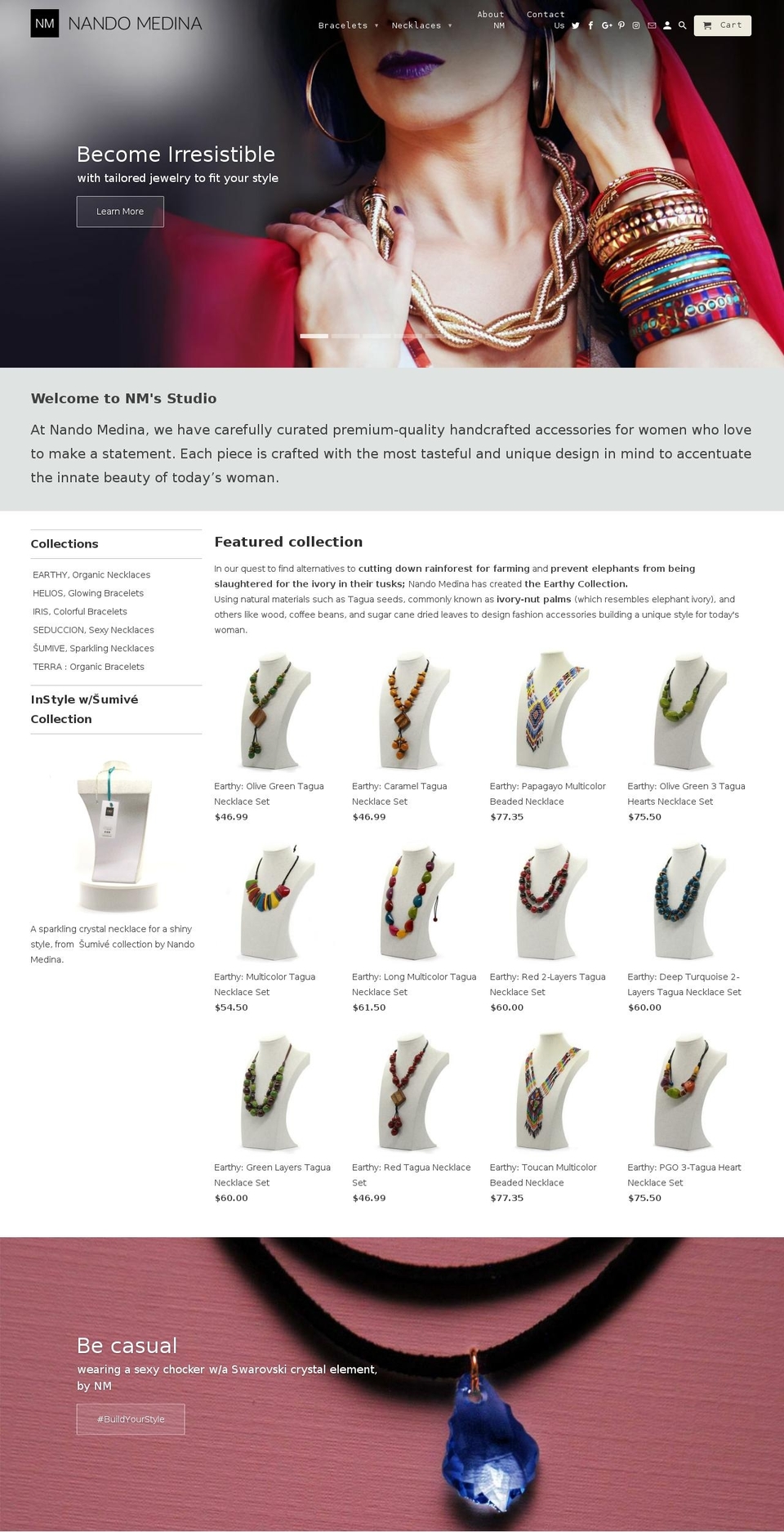 nandomedina.com shopify website screenshot