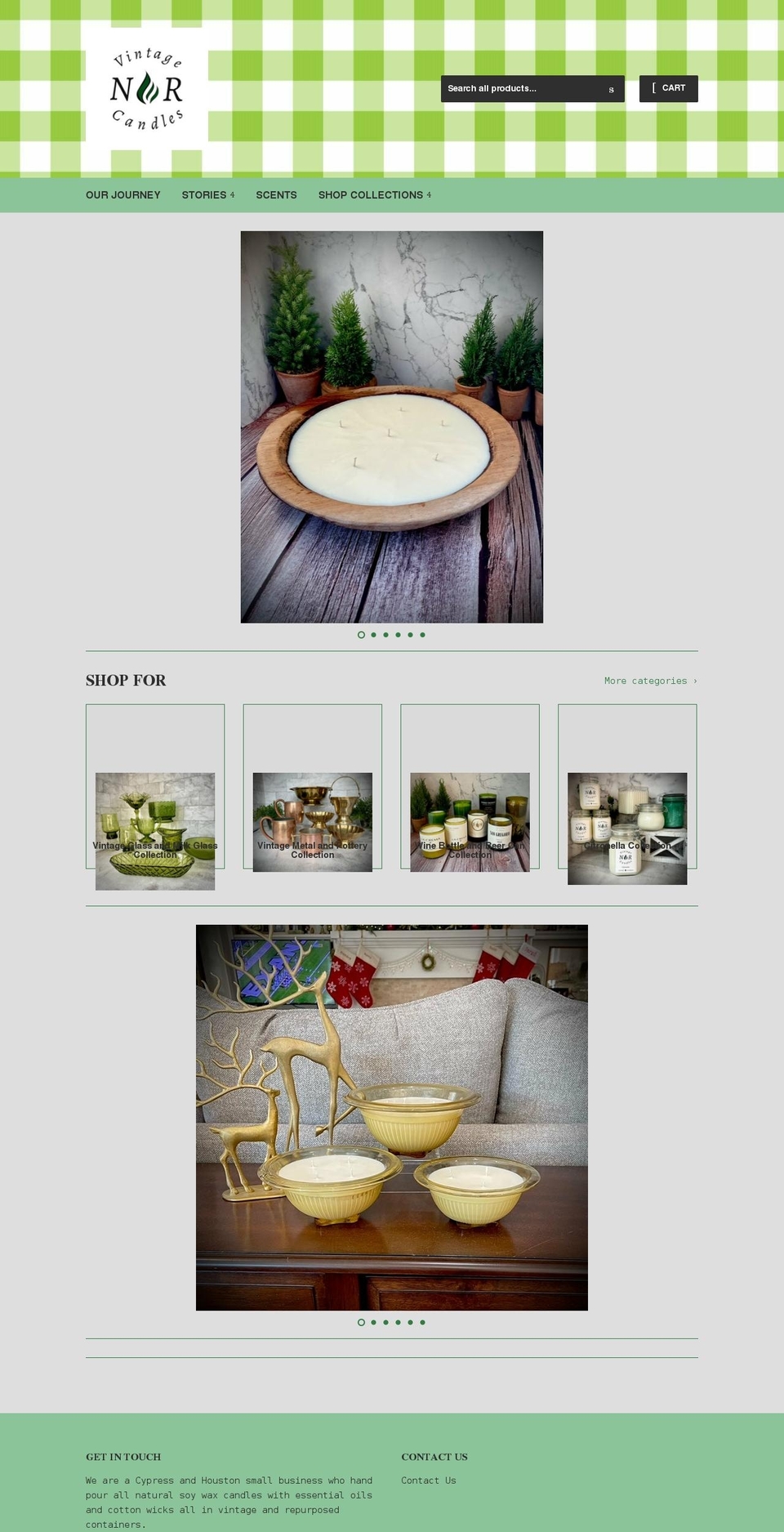 nandrvintagecandles.com shopify website screenshot