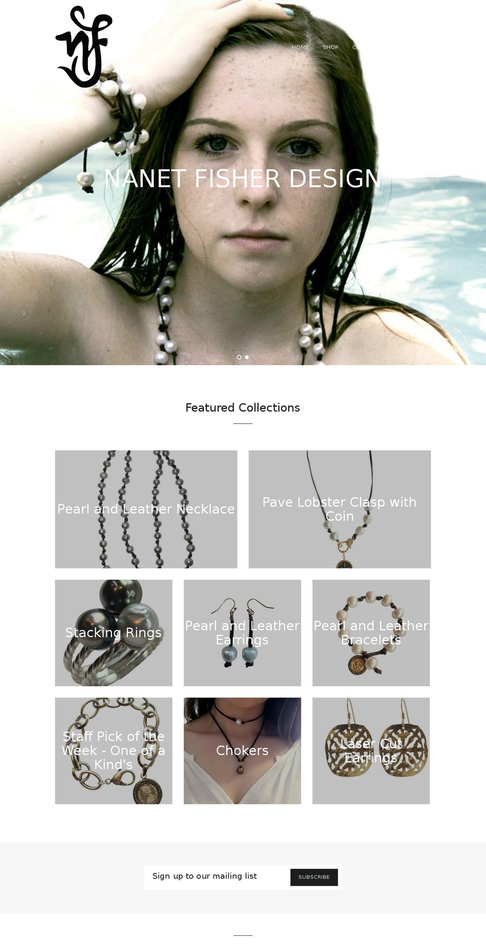 nanetfisher.com — Shopify storefront screenshot