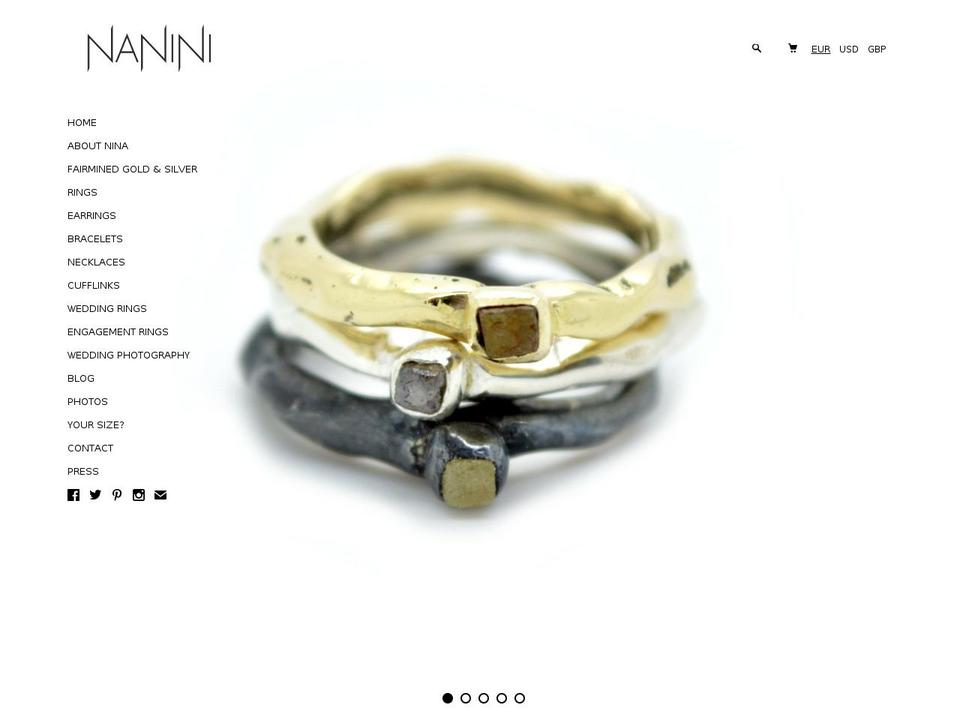 nanini.nl shopify website screenshot