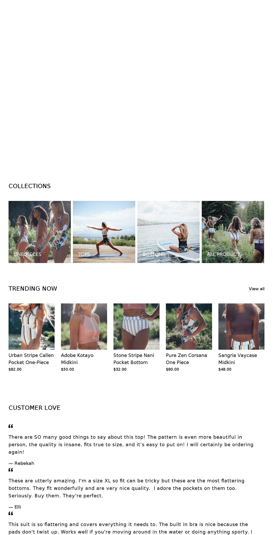 naniswimwear.com shopify website screenshot