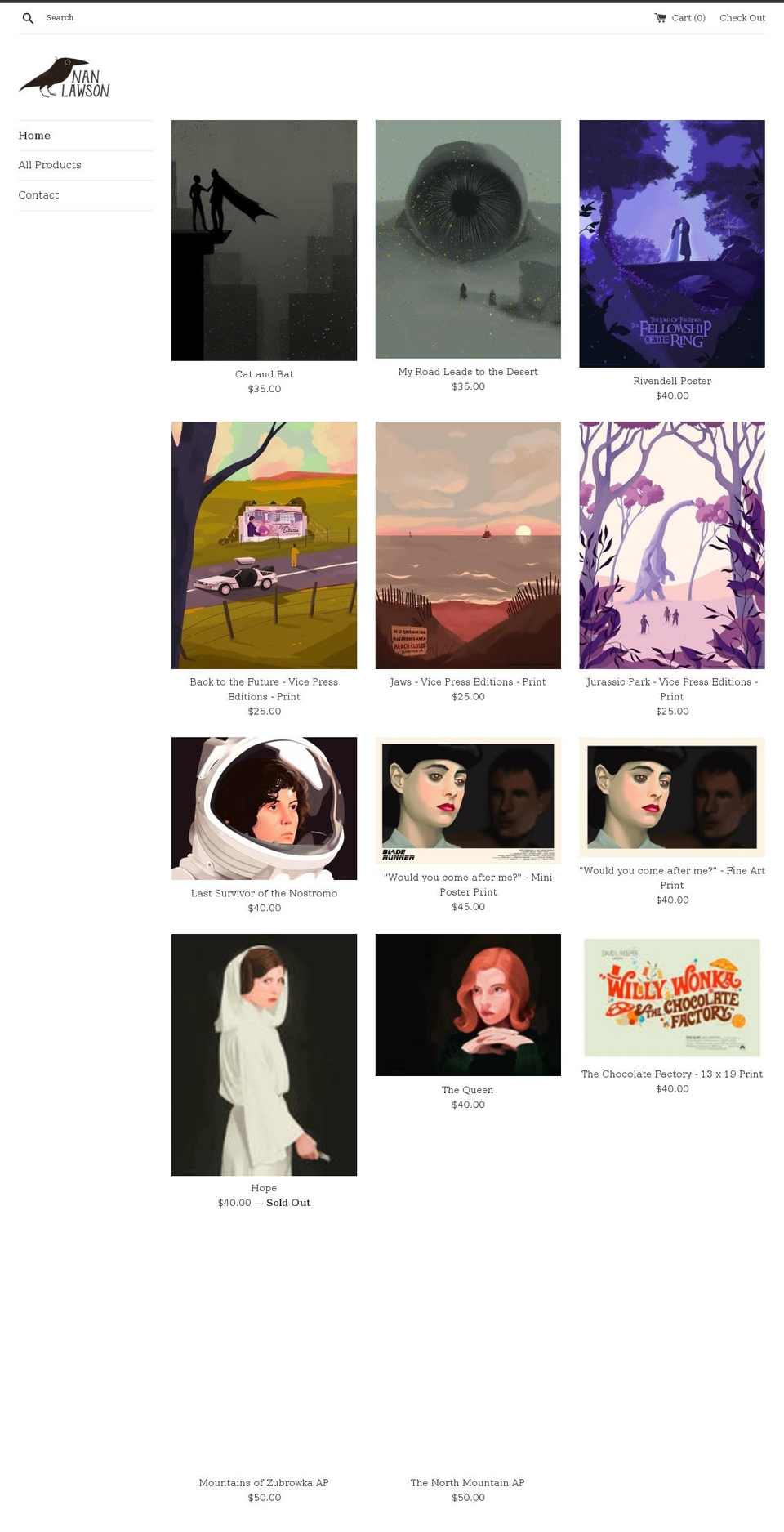 nanlawsonshop.com — Shopify storefront screenshot
