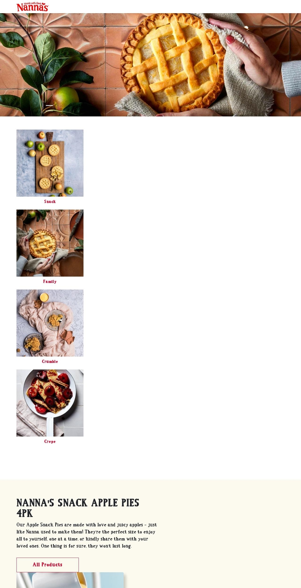 nannas.com.au shopify website screenshot