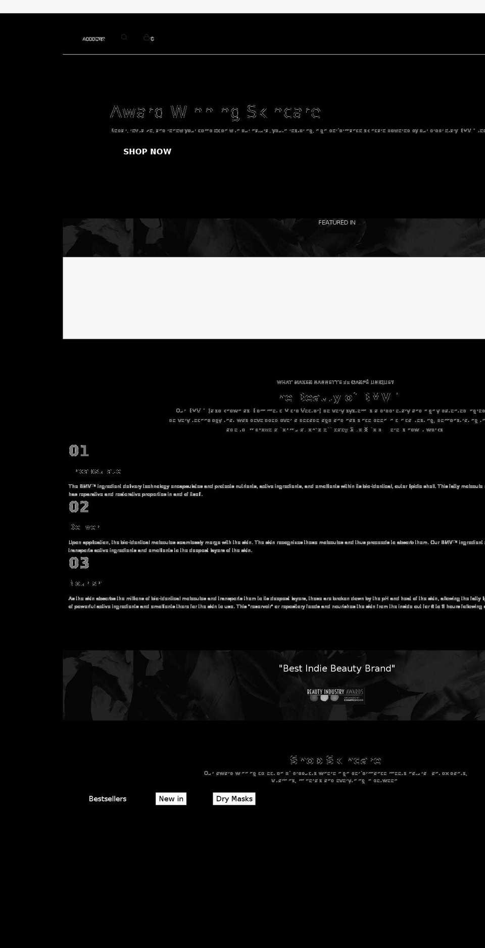 nannettedegaspe.com shopify website screenshot