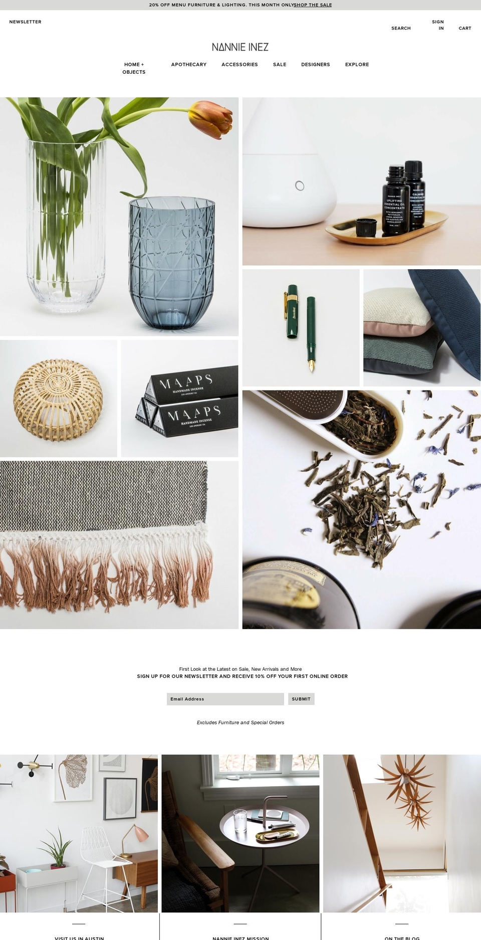 nannieinez.com shopify website screenshot