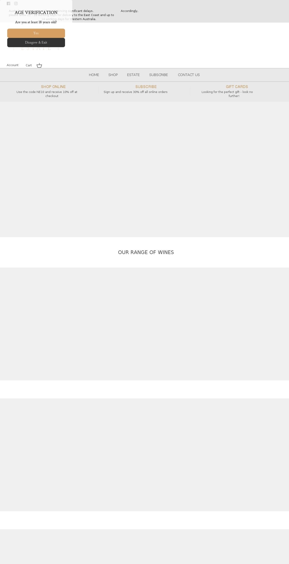 nannupestate.com.au shopify website screenshot
