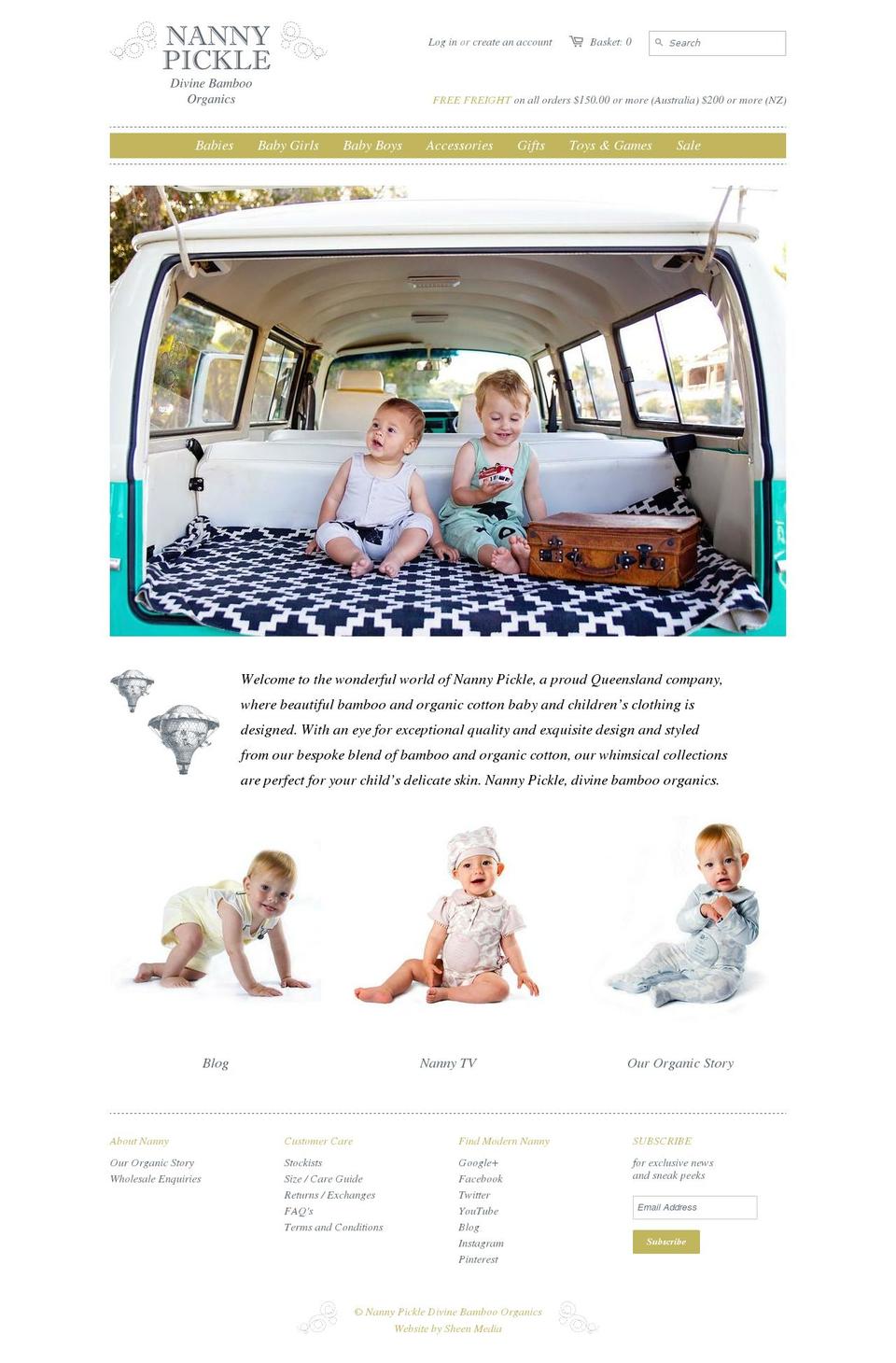 nannypickle.com — Shopify storefront screenshot
