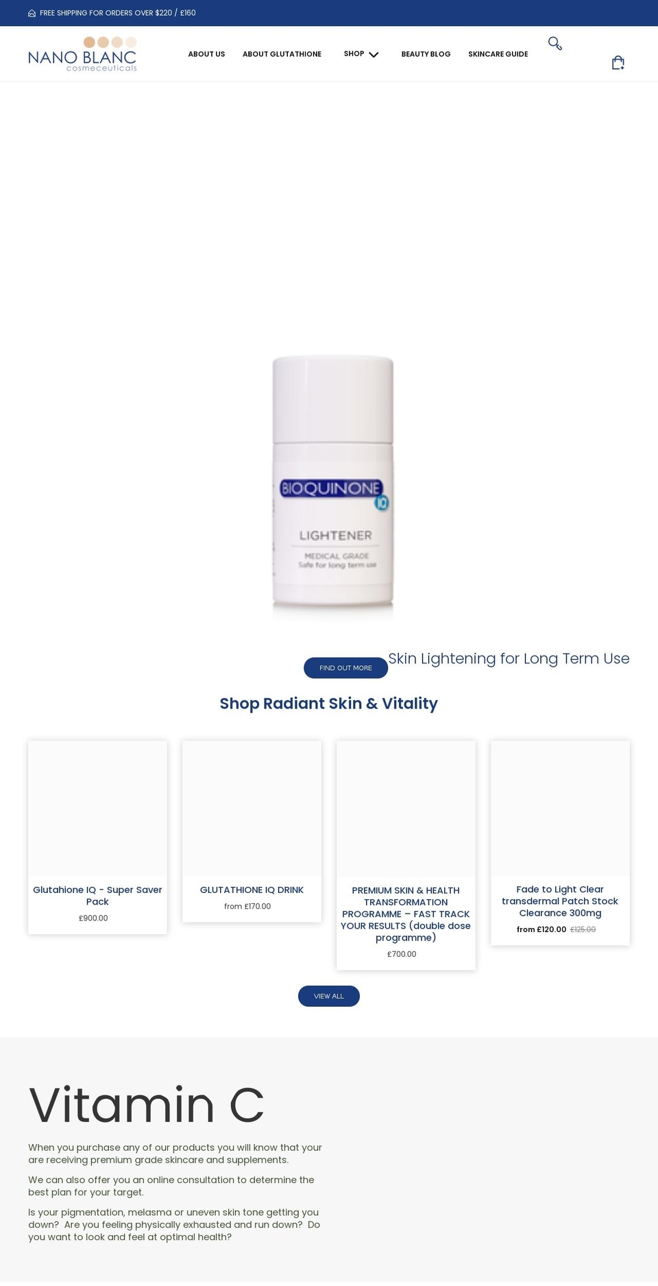 nanoblanc.com shopify website screenshot