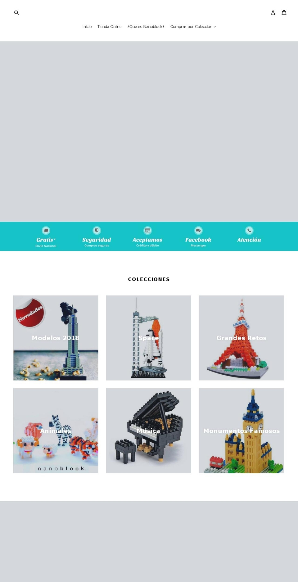 nanoblockstore.com — Shopify storefront screenshot