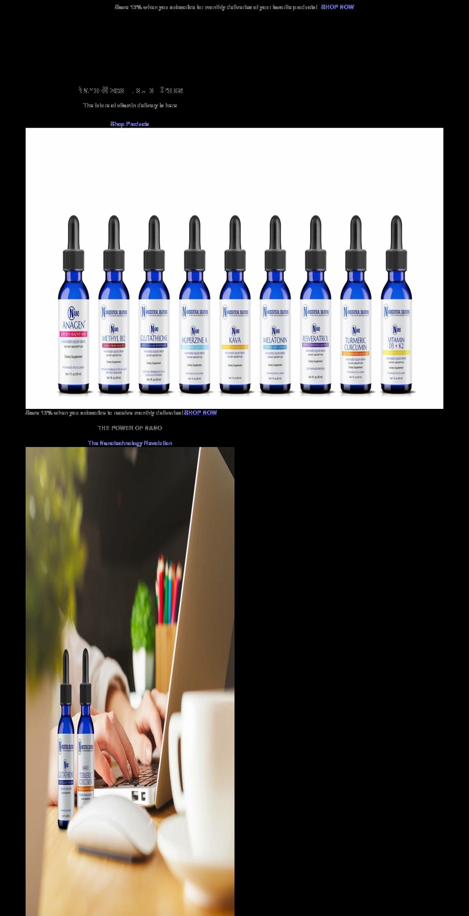 Nano Alex Shopify theme site example nanoceuticalsolutions.com