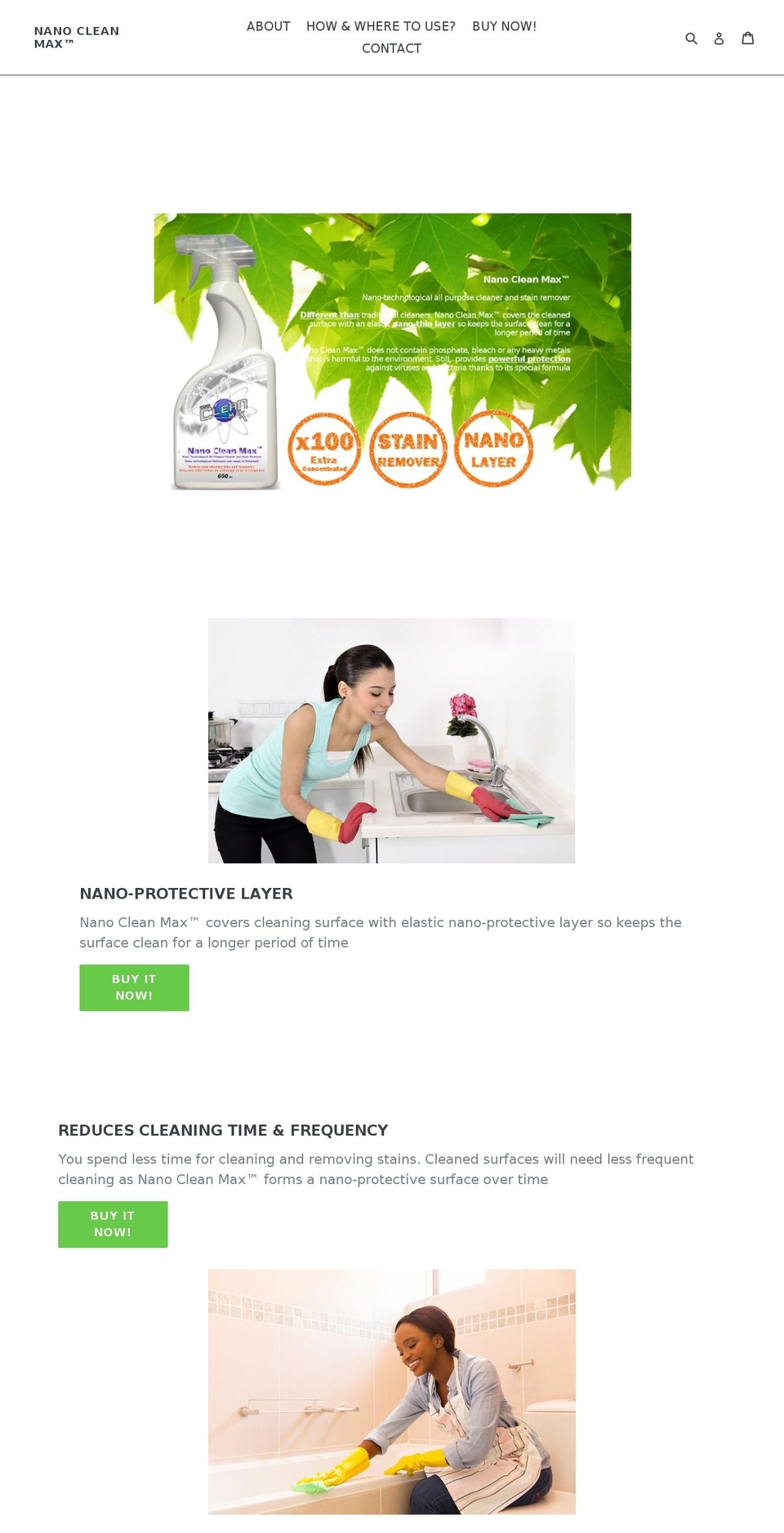 nanocleanmax.com shopify website screenshot