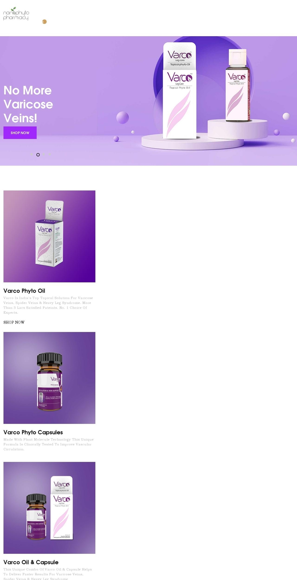 nanophytopharma.com shopify website screenshot