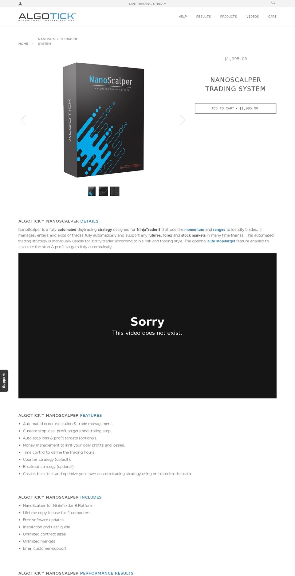nanoscalper.com shopify website screenshot