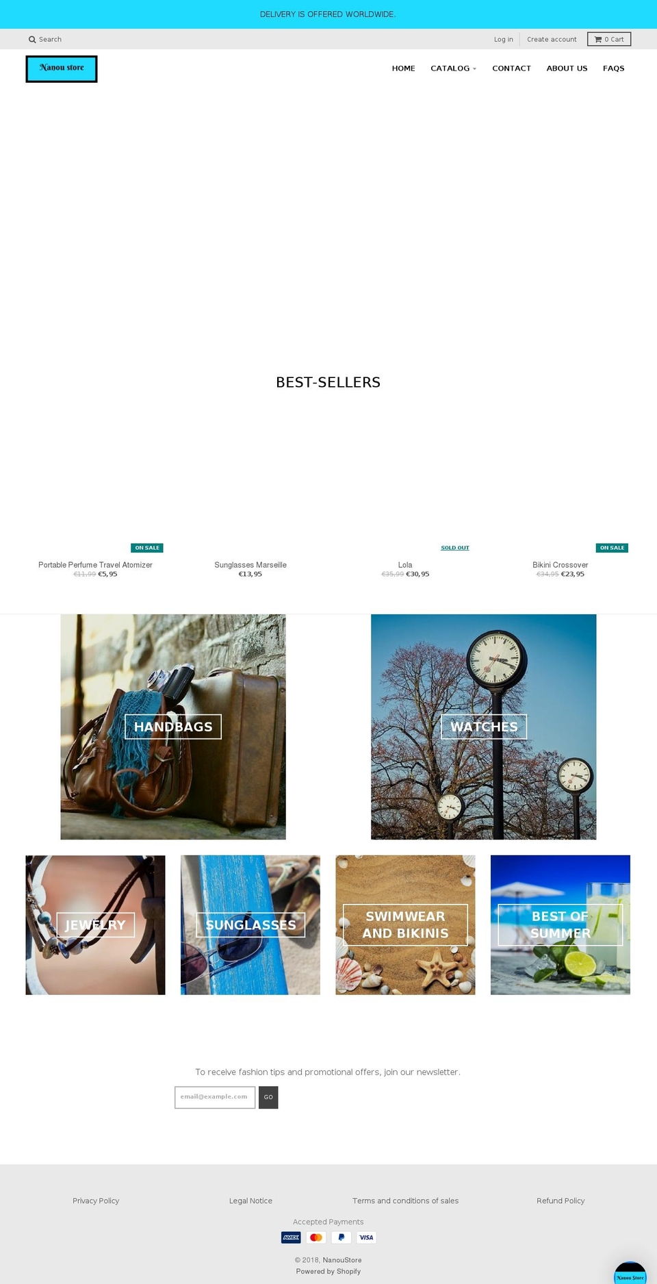 nanoustore.com — Shopify storefront screenshot