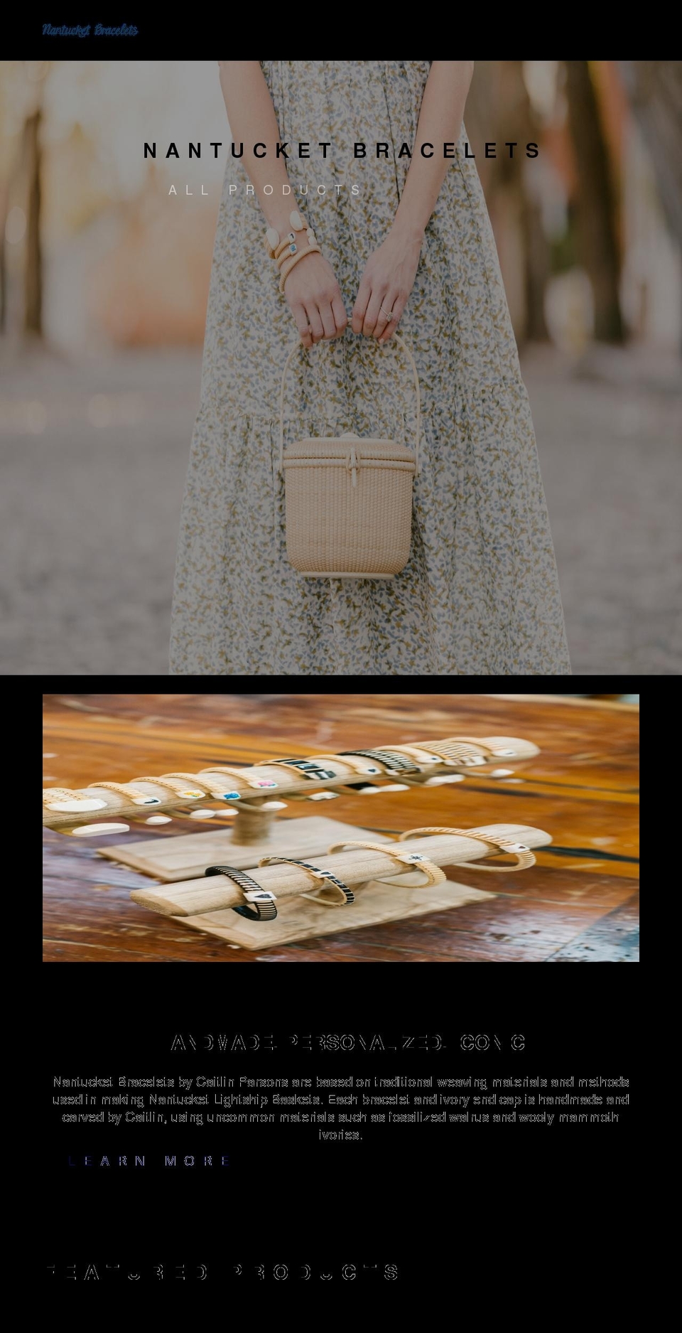 nantucketbracelets.com shopify website screenshot