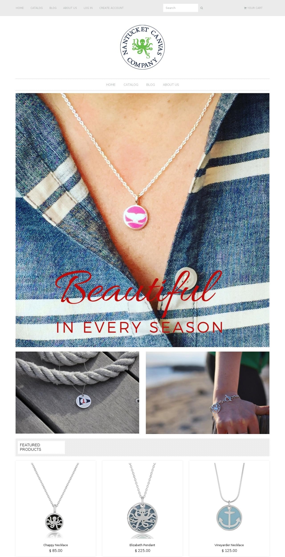 nantucketcanvas.com shopify website screenshot