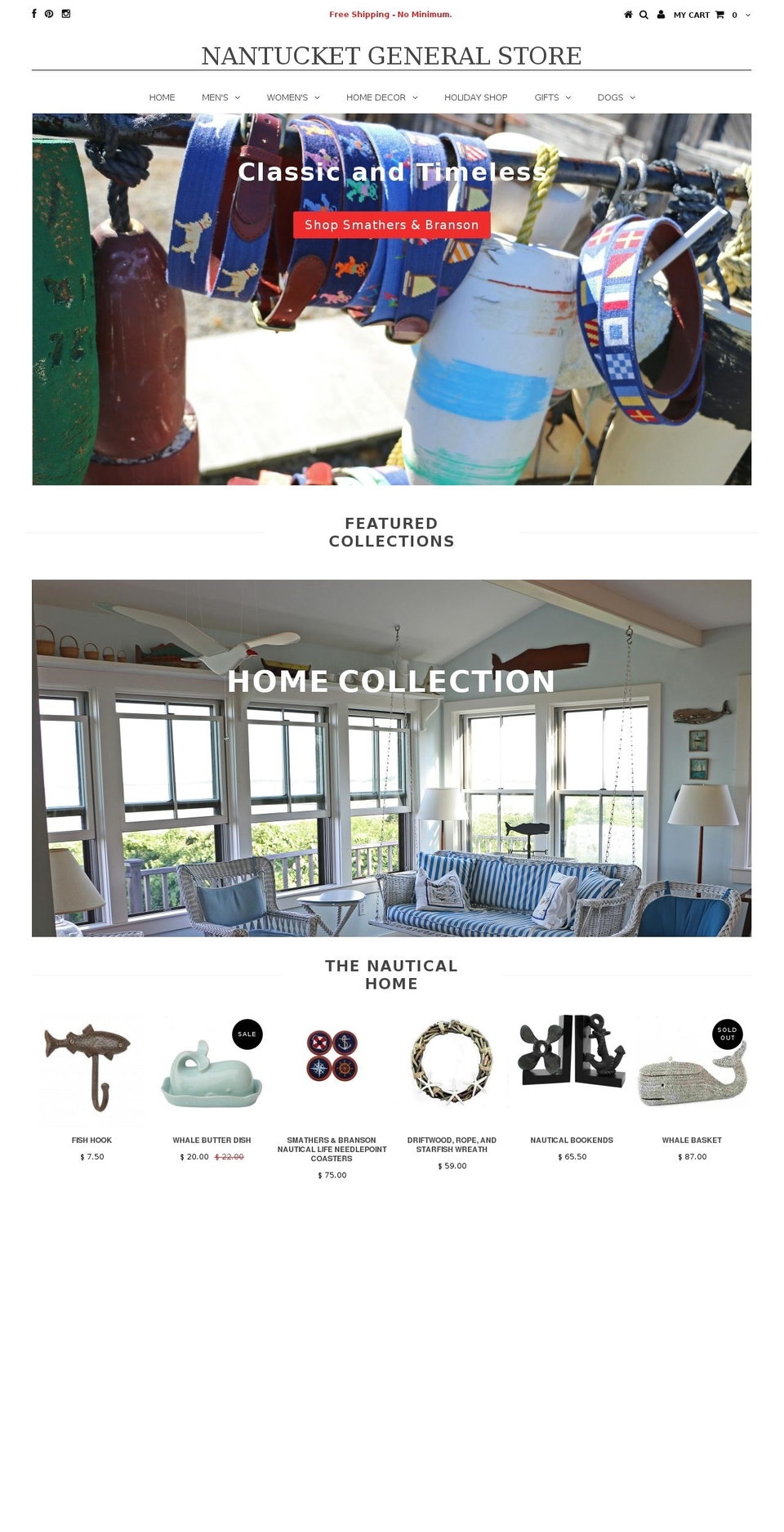 nantucketgeneralstore.com shopify website screenshot