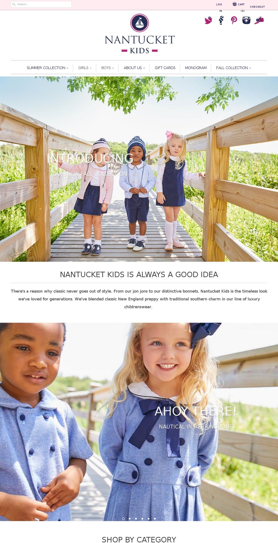 nantucketkids.com — Shopify storefront screenshot