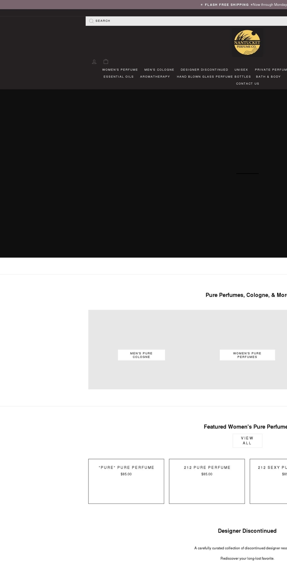 nantucketperfumes.com shopify website screenshot