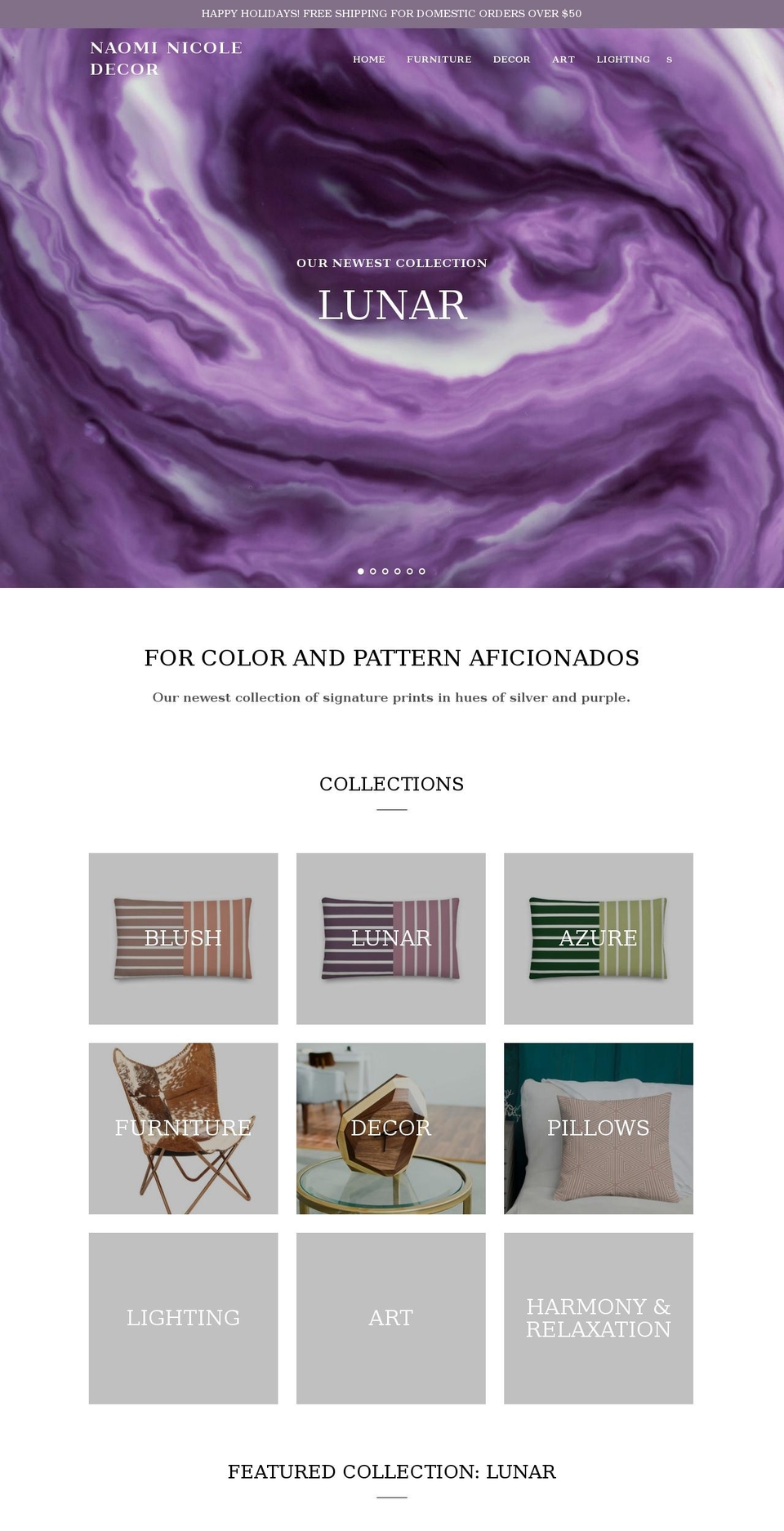 naomi-nicole.com shopify website screenshot