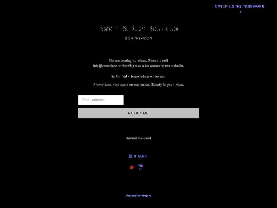 naomiandruthboutique.com shopify website screenshot