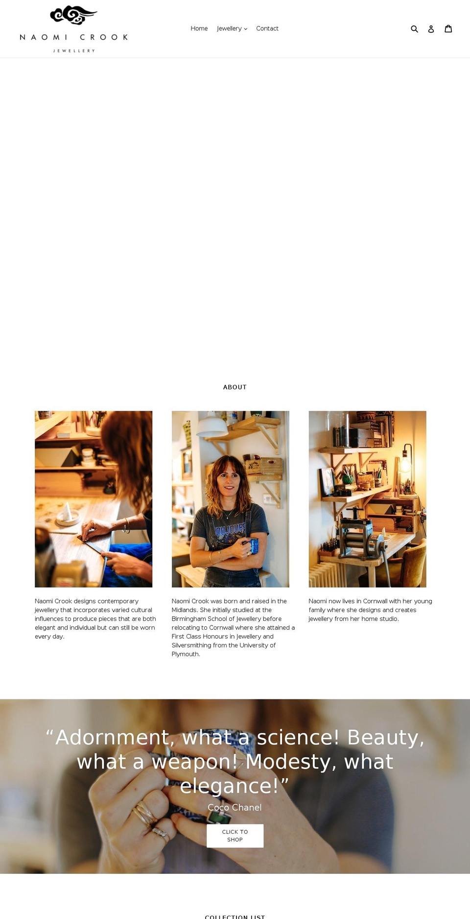 naomicrook.com — Shopify storefront screenshot