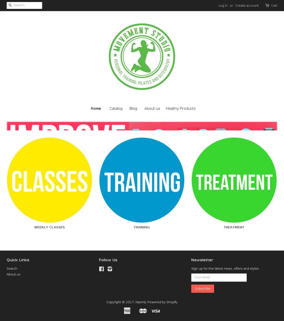 naomij.training shopify website screenshot