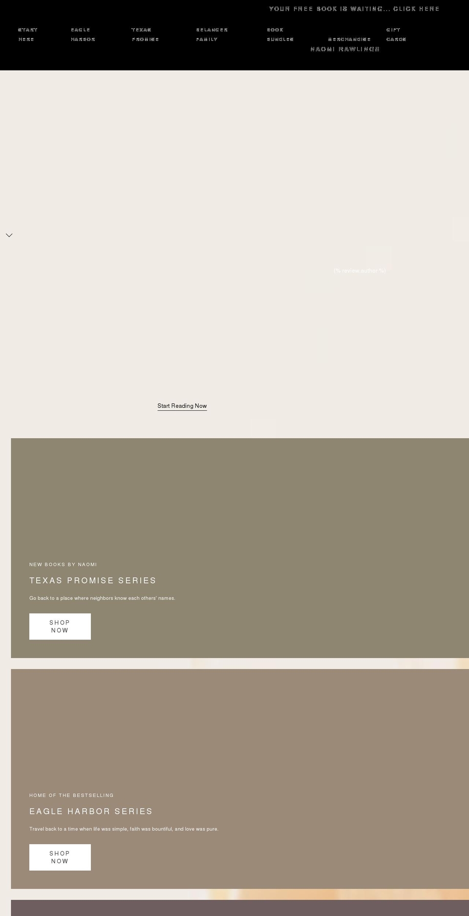 naomirawlingsbookstore.com shopify website screenshot