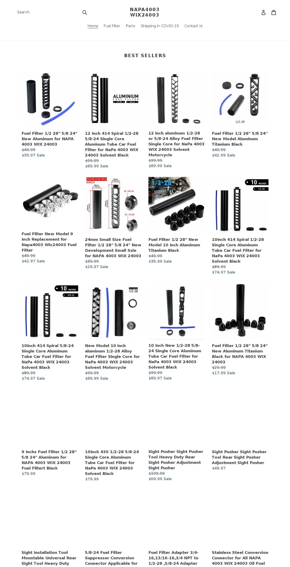 napa4003wix24003.com shopify website screenshot