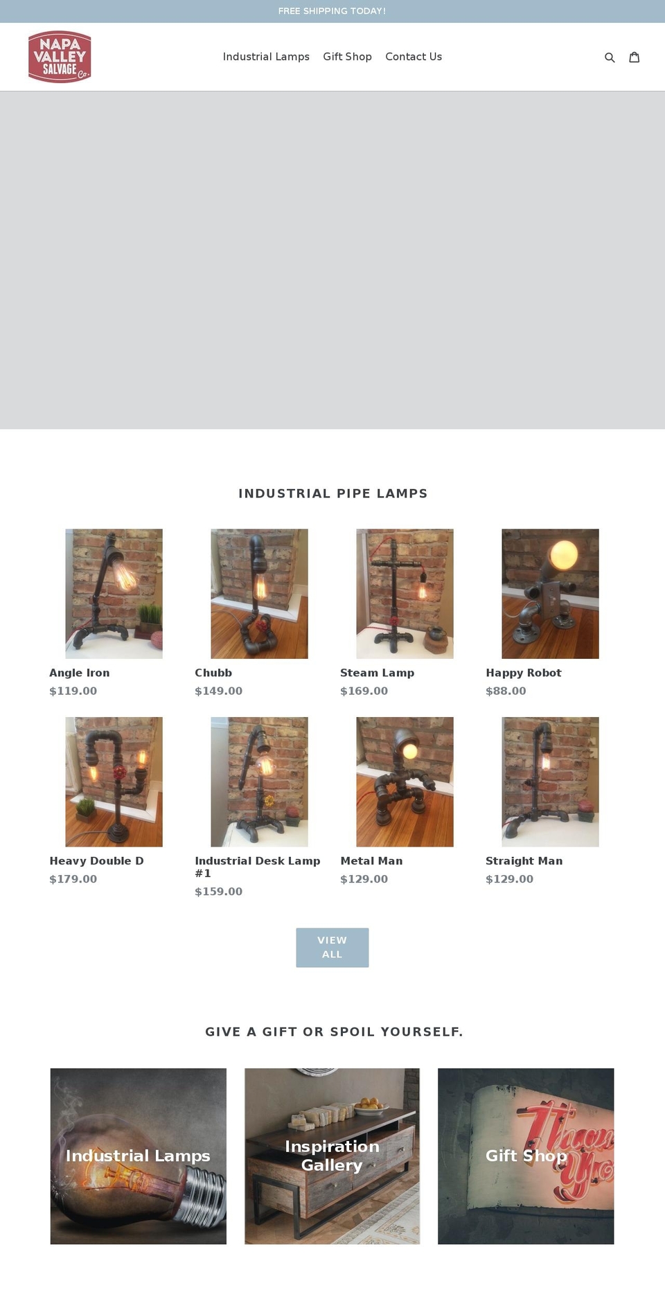 napavalleysalvage.com — Shopify storefront screenshot