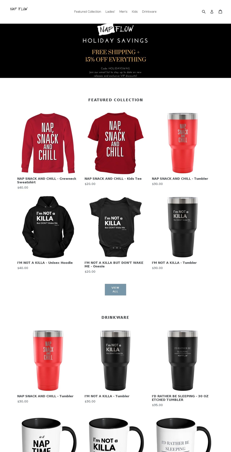 napflow.com — Shopify storefront screenshot