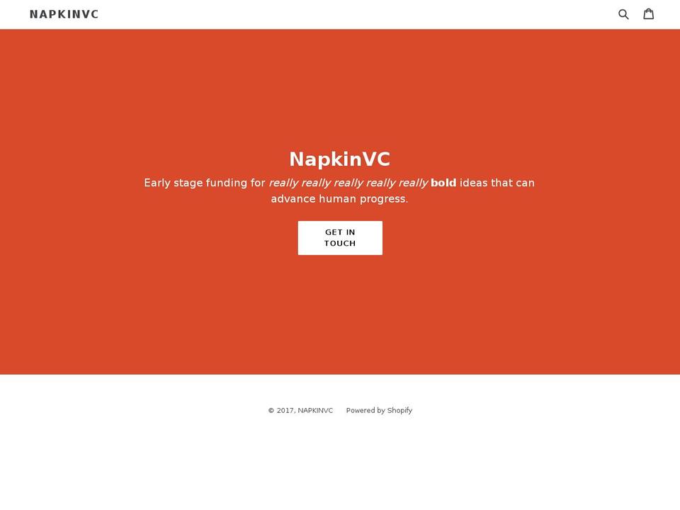 napkinvc.com shopify website screenshot