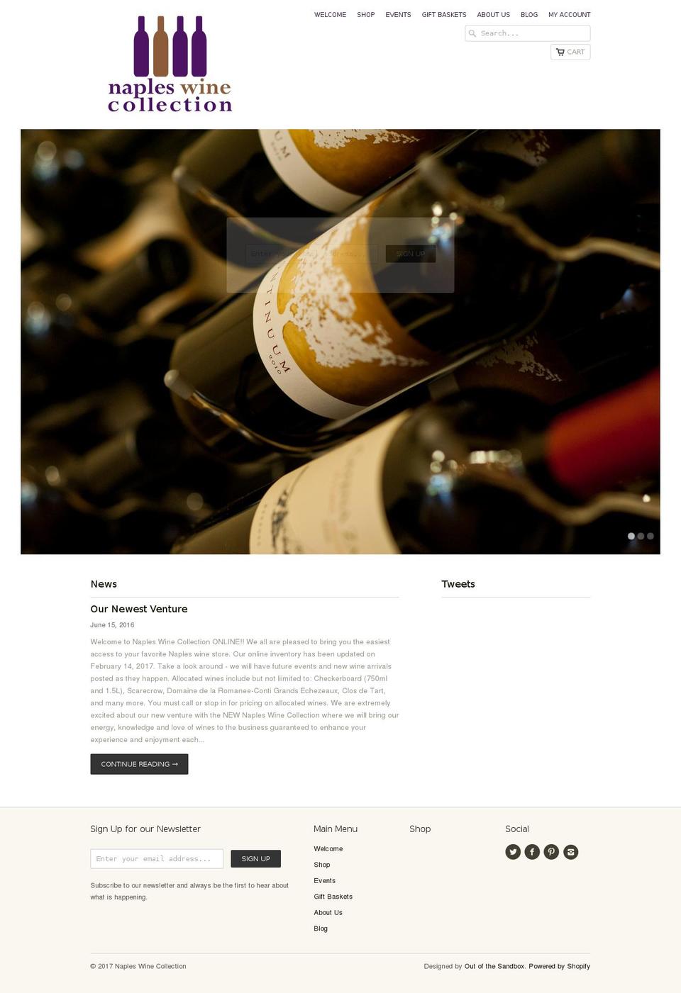 napleswinesales.com shopify website screenshot