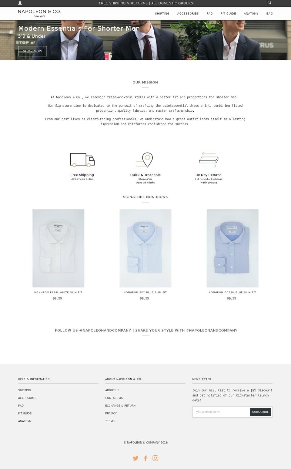 Copy of Pipeline Shopify theme site example napoleonandco.com