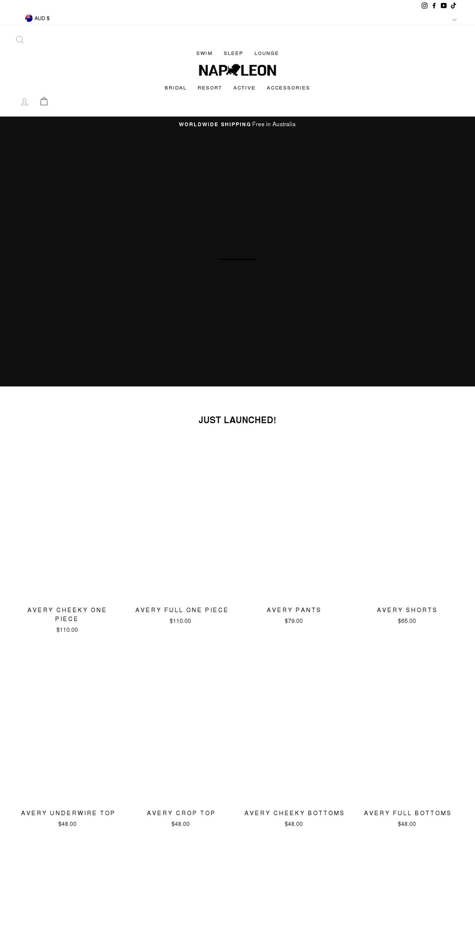 napoleonswimwear.com — Shopify storefront screenshot