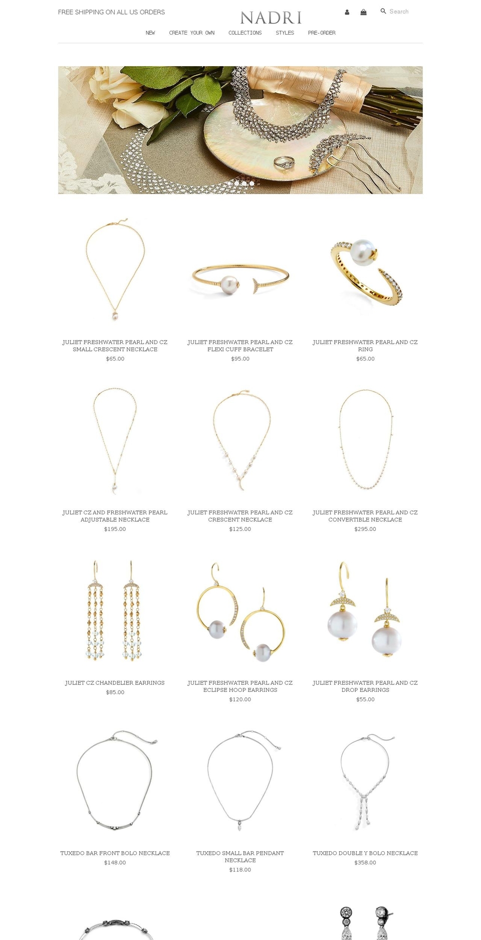 napolijewelry.com — Shopify storefront screenshot